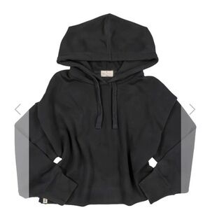 Black cropped hoodie